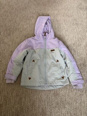 Eddie Bauer Girls' Two-Tone Hooded Light Weight Jacket